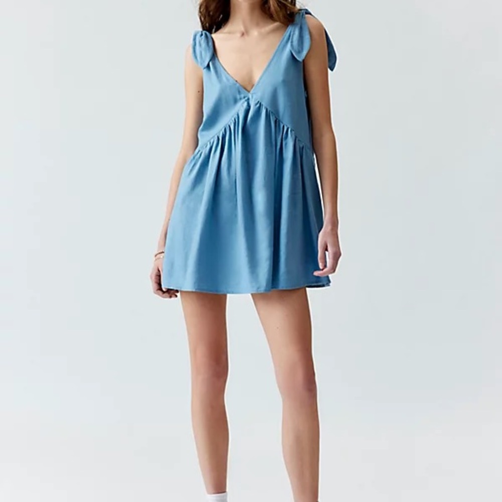 Urban Outfitters Blue Sleeveless Mini Dress